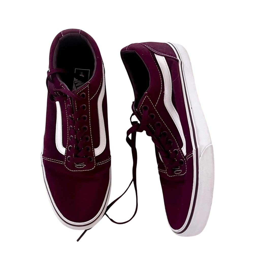 VANS Ward Low Top Sneakers Red Burgundy Maroon Skater Streetwear 10.5 - Picture 5 of 9